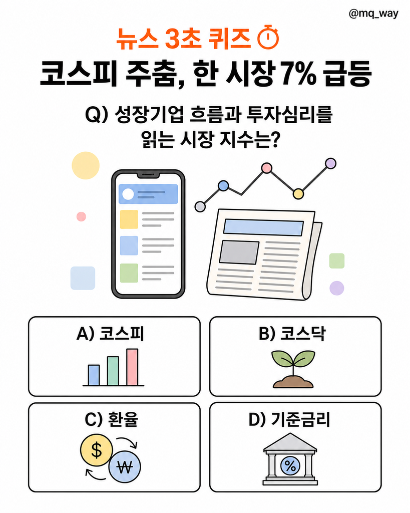 코스피는 주춤한데 한 시장은 7% 급등하며 투자자들의 시선을 끌었습니다
