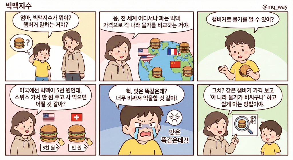 [빅맥지수]을 자녀에게 설명하는 법