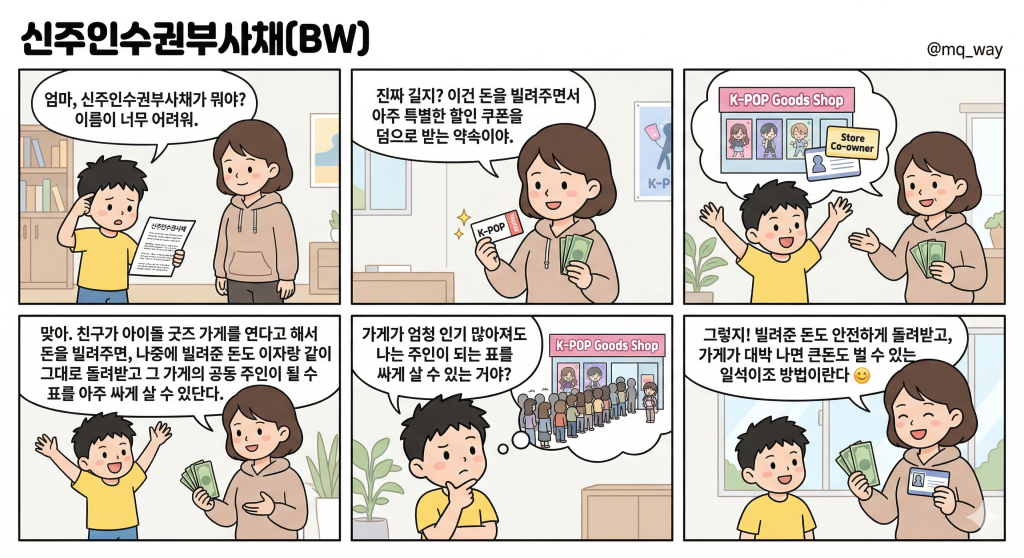 [신주인수권부사채(BW)]을 자녀에게 설명하는 법