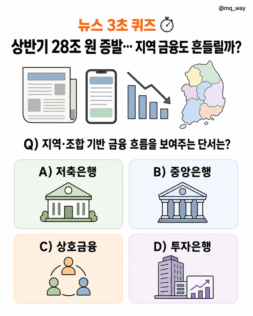 상반기 28조 원이 증발했다는 소식, 지역 금융의 흐름도 흔들릴 수 있다는 신호일까요