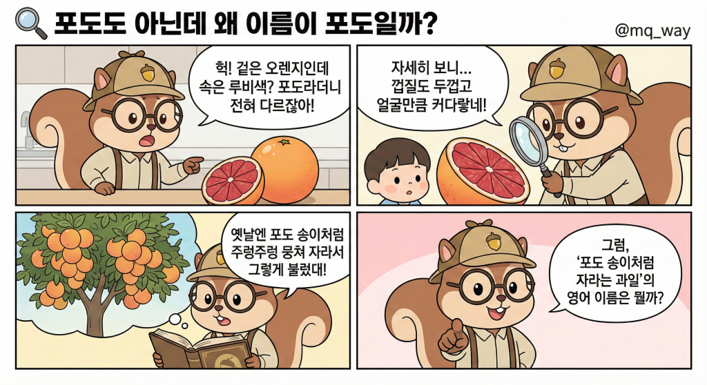 🕵️‍♀️ 포도도 아닌데 왜 이름이 포도일까