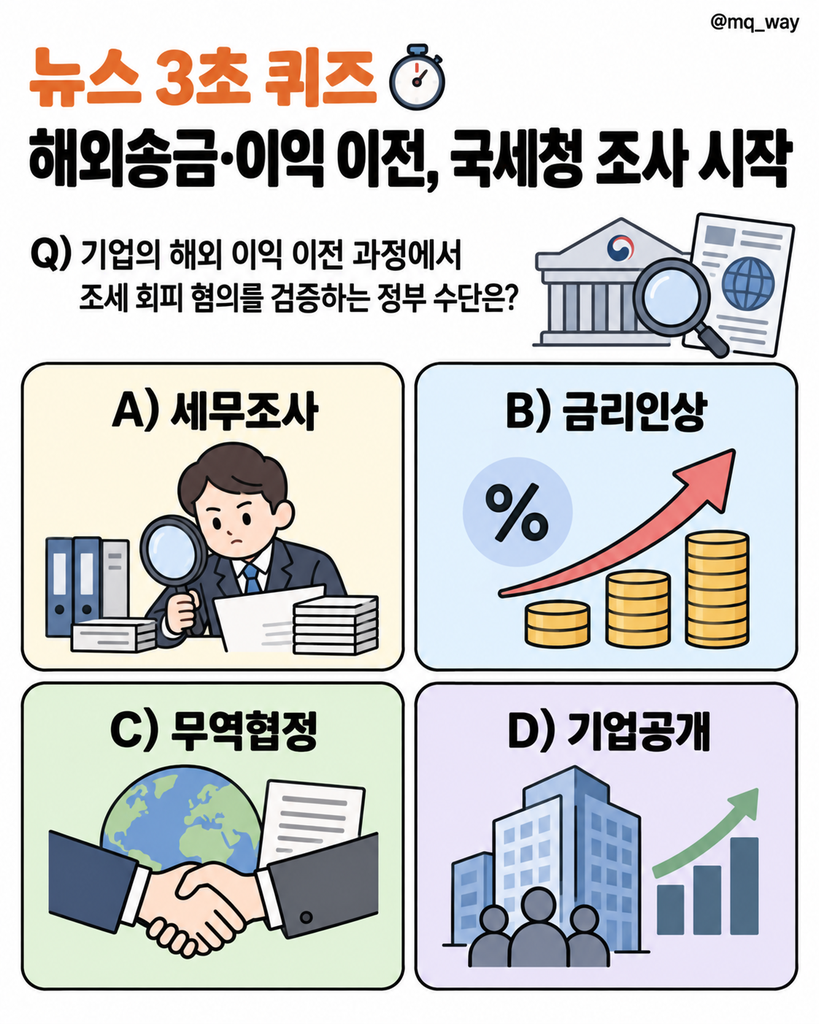 해외송금과 이익 이전을 둘러싸고 여러 기업에 국세청 조사가 시작됐어요
