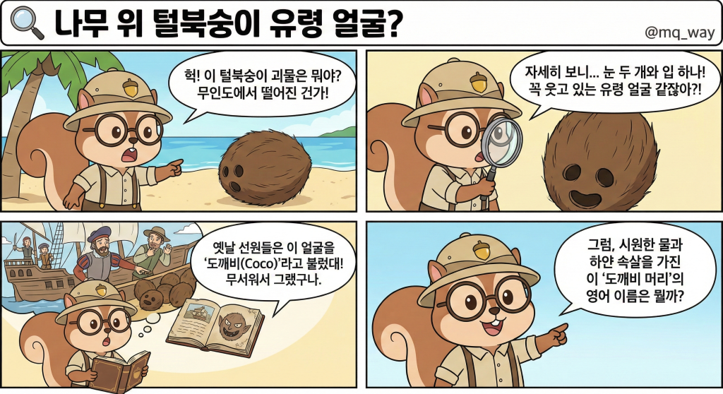 🕵️‍♀️ 나무 위에 숨어있는 털북숭이 유령 얼굴